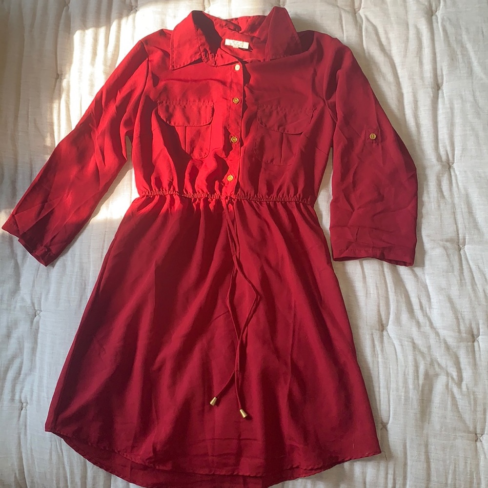 MPH Collection Red Long Sleeve Dress